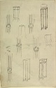 r. : Designs for a flower stand, The Hunterian