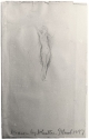 Nude figure standing, holding a veil