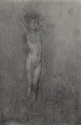 
                    Nude arranging her hair, Drouot 1903, repr.