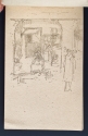 
                Courtyard with two figures, Algiers, sketchbook (p. 29), The Hunterian