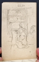 
                    A woman, a hooded figure, and a donkey’s head, sketchbook (p. 41), The Hunterian
