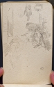 
                    Girl at a table, sketchbook (p. 54), The Hunterian