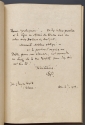 
                Letter to Count Montesquiou, 1902, from sketchbook (p. 27), The Hunterian