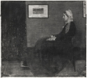 Arrangement in Grey and Black: Portrait of the Painter's Mother, photograph in raking  light from below, 1973 