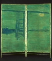 Whistler, Blue and Silver: Screen, with Old Battersea Bridge, The Hunterian