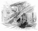 Sketch of the entrance hall at 49 Princes Gate by H. D. Nichols, from Harper’s New Monthly Magazine, Dec. 1890
