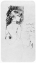 E. W. Godwin, Maud Franklin, pencil, sketchbook, Victoria and Albert Museum, E. 244-1963