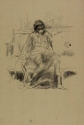 The Draped Figure, Seated, lithograph, The Hunterian, GLAHA 49574