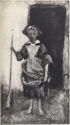 Petite Bonne à la porte d'une auberge, photograph, 1980