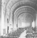 Bates Hall, Boston Public Library, after 1895, showing the blank panel, Whitehill 1970, p. 24