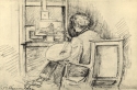 William Eden, Whistler painting Lady Eden, pencil, from Eden 1933, f.p. 78.