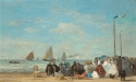 E. L. Boudin, Beach Scene, Trouville, National Gallery of Art, DC