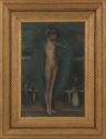 
                    Harmony in Blue and Gold: The Little Blue Girl, frame