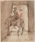 Night scene: man on horse