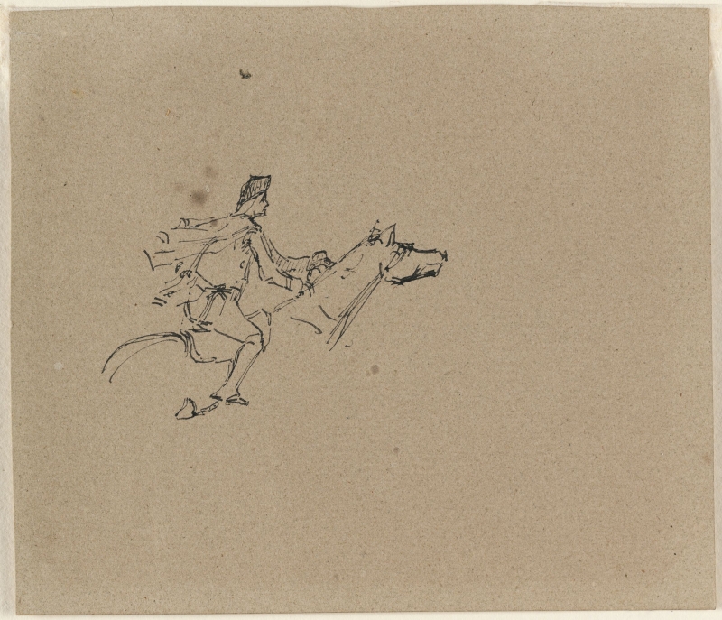 Man riding a horse