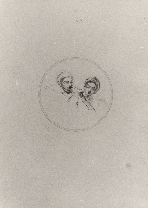 Two heads (Pelouze's Album, p. 85)