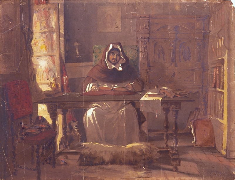 Monk reading