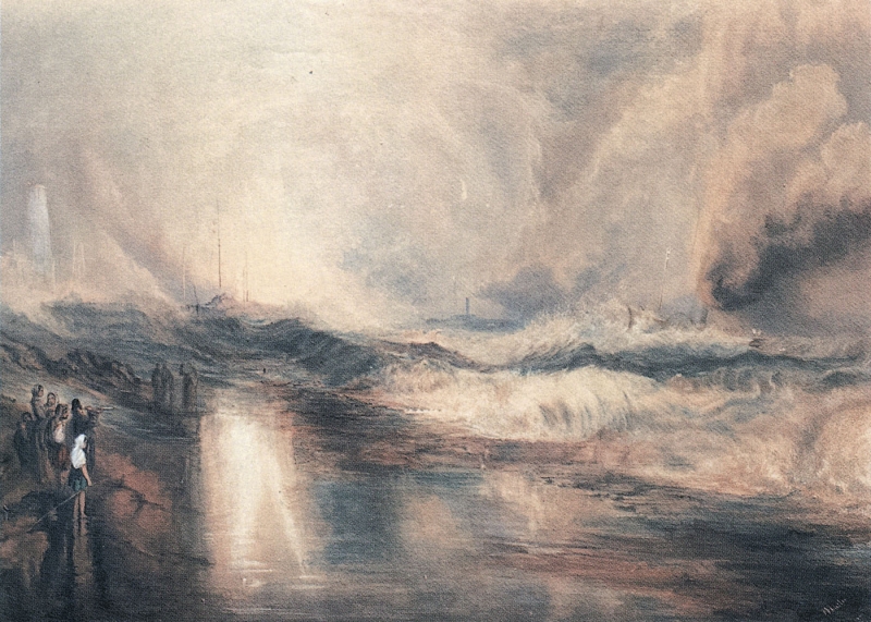 Copy after Turner's 'Rockets and blue lights (close at hand) to warn steam-boats of shoal water'