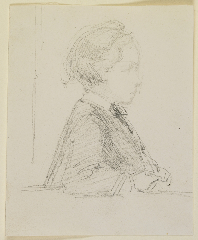 Profile sketch of a child