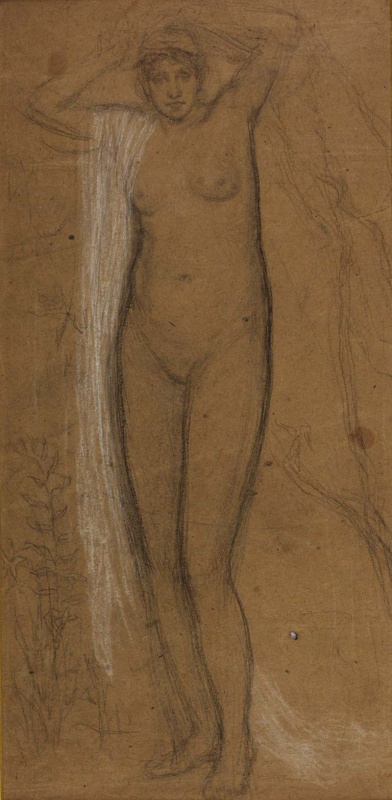 r.: A nude binding up her hair; v.: A nude study for 'Venus rising from the sea'