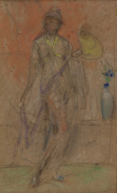 r.: Inspiration; v.: A nude with a parasol and a jug
