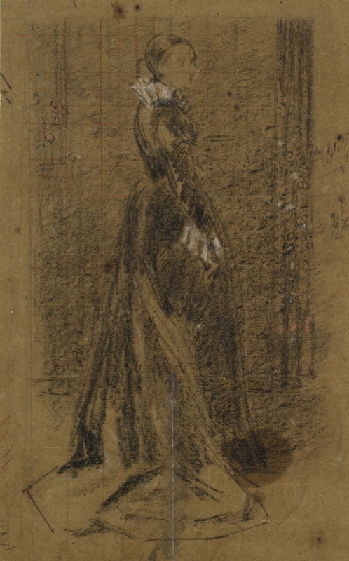 Study for 'Arrangement in Black, No. 2: Portrait of Mrs Louis Huth'