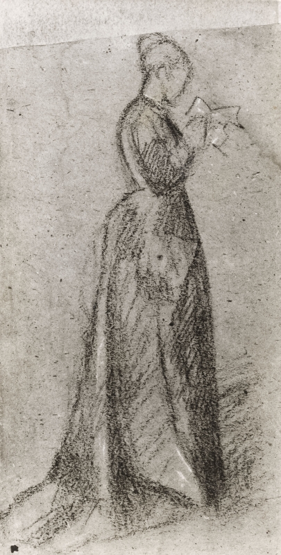 A lady reading a letter