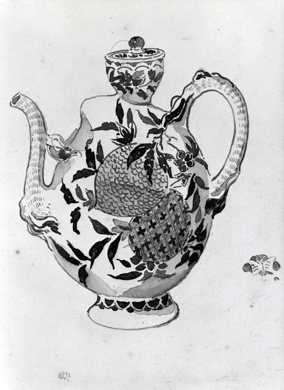 Teapot, in the form of a pomegranate