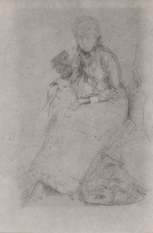 A seated lady