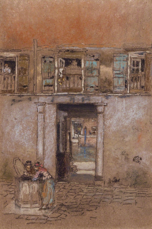 Courtyard on Canal; grey and red
