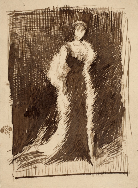 Study for 'Arrangement in Black: Lady Meux'