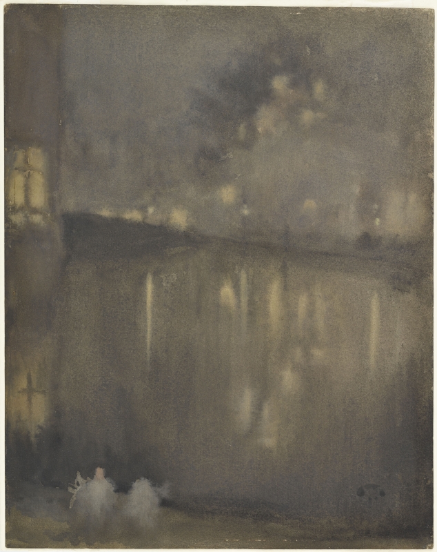 Nocturne; grey and gold - Canal; Holland