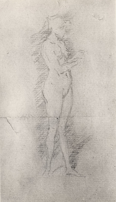 r.: Étude de Femme Nue; v.: Nude study